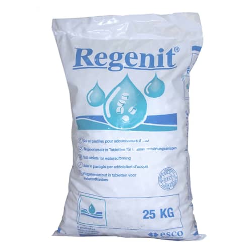 Pastilles de sel pour adoucisseur d'eau Regenit sac de 25kg