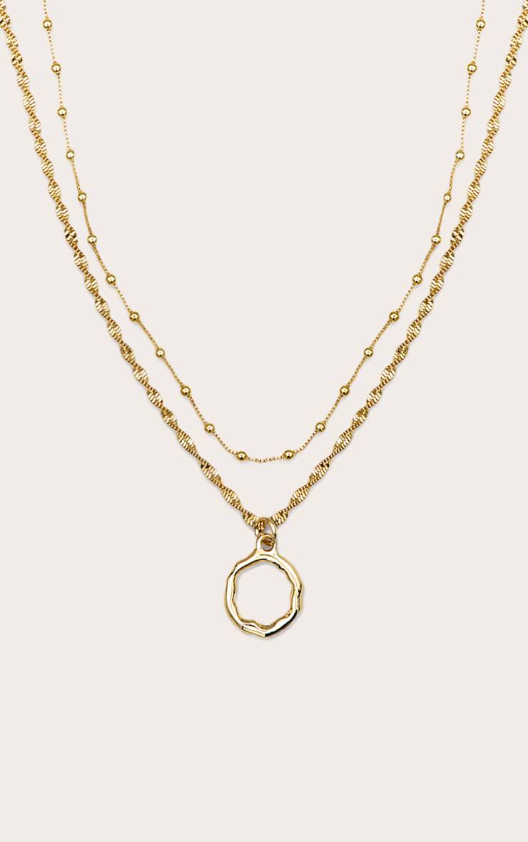 Doré Collier Superposé À Chaîne Boule Délicate Plaqué Or Véritable
