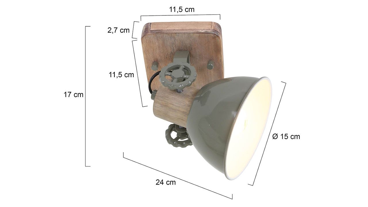 Plafondlamp 7968g Gearwood  Mexlite B11.5 x D24 cm