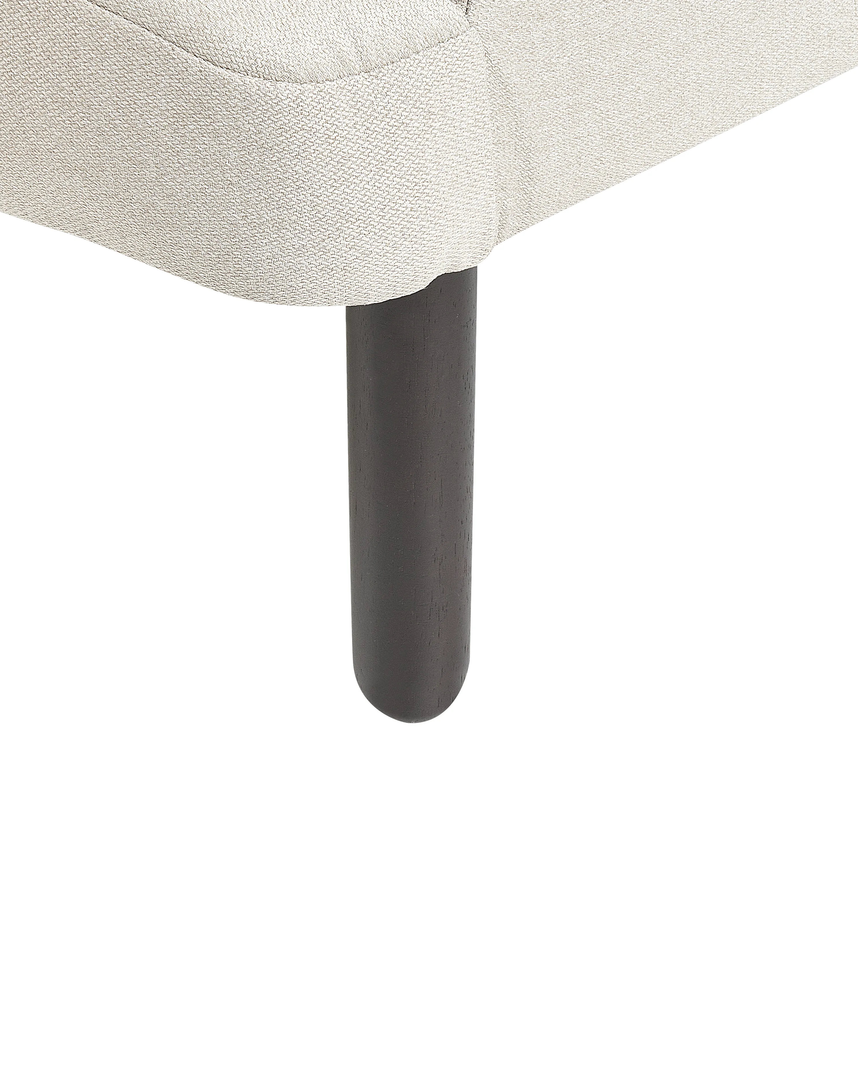 Relaxfauteuil OLAND met voetenbank Kunstlinnen Lichtbeige