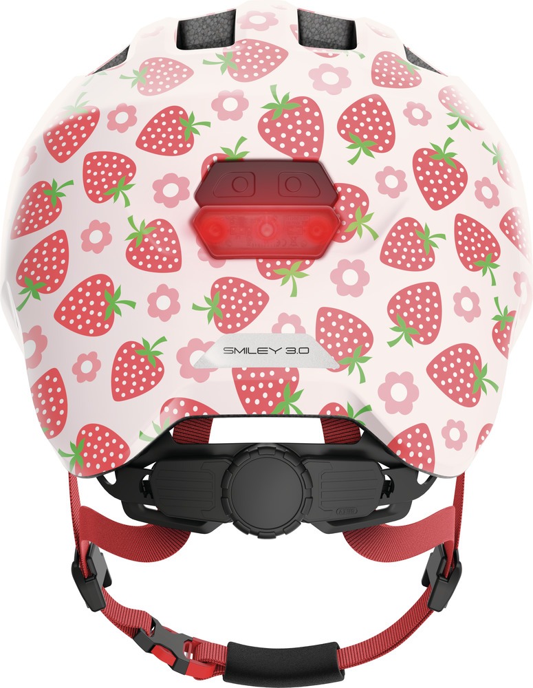 Abus Smiley 3.0 LED Cykelhjelm Rose Strawberry
