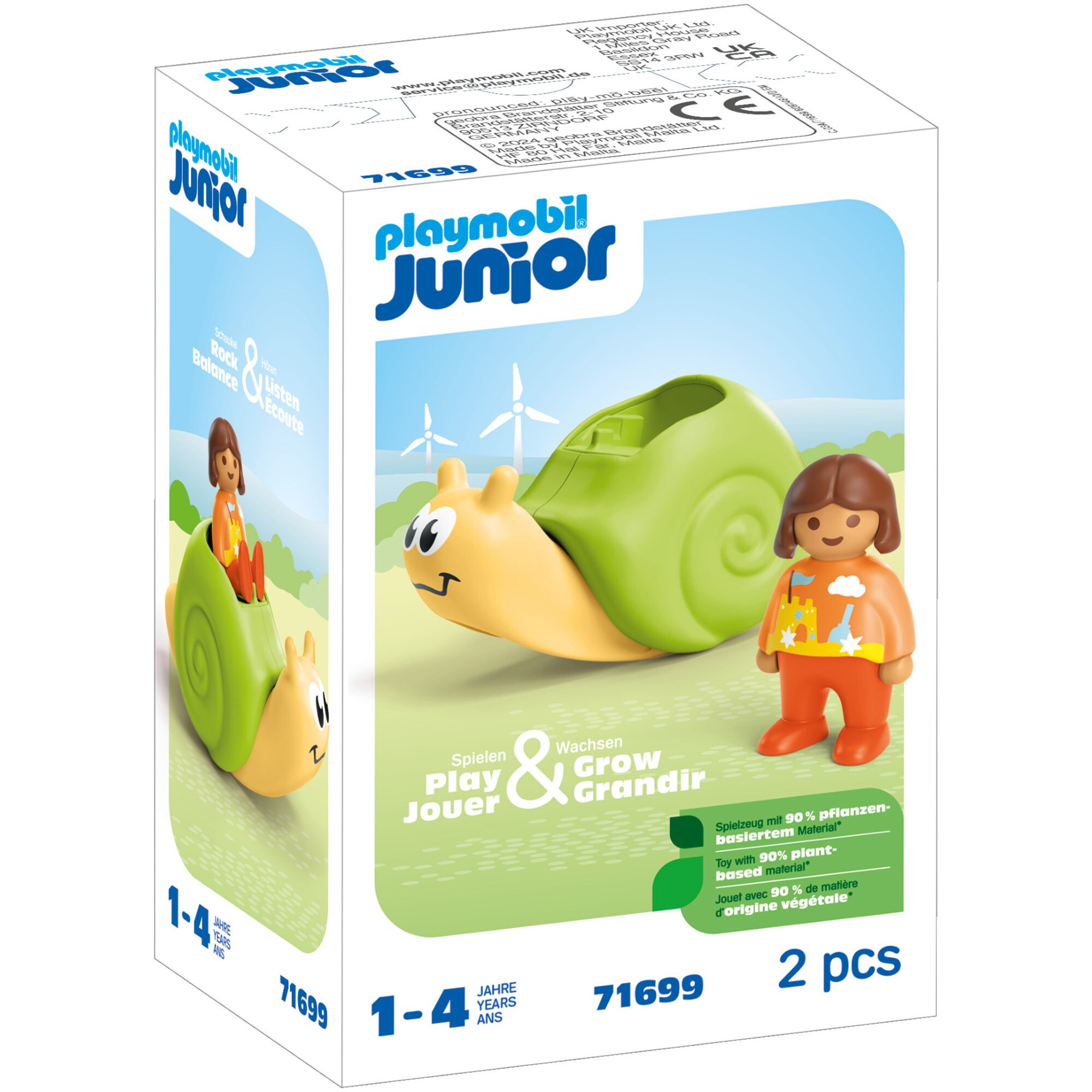 PLAYMOBIL Konstruktionsspielzeug Junior: Schaukelschnecke mit Rasselfunktion