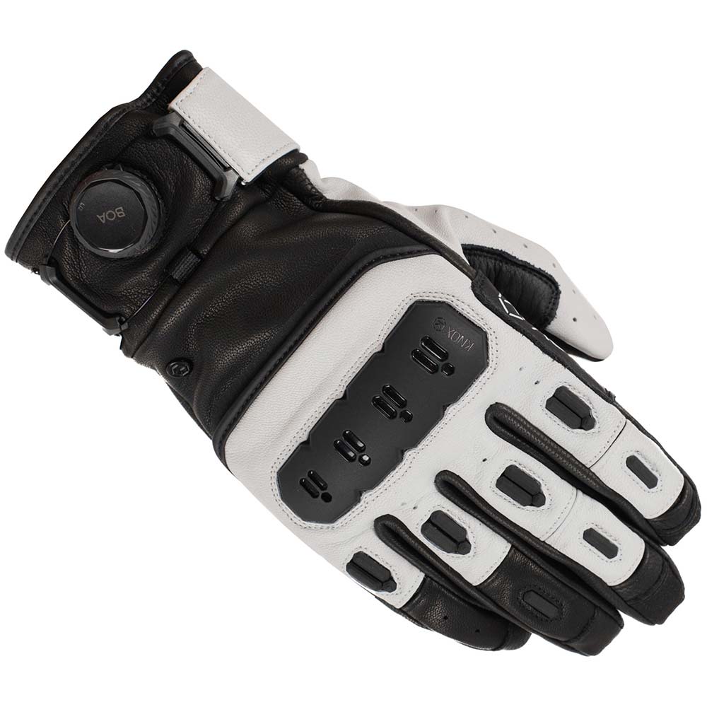 knox - Gants Orsa MK3 Cuir Noir / Blanc