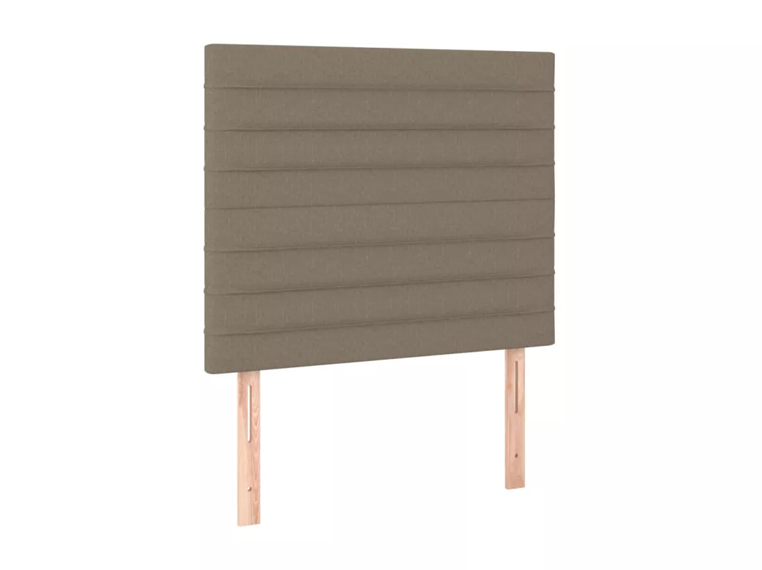 Sommier tapissier avec matelas et LED Taupe 90x190 cm Tissu