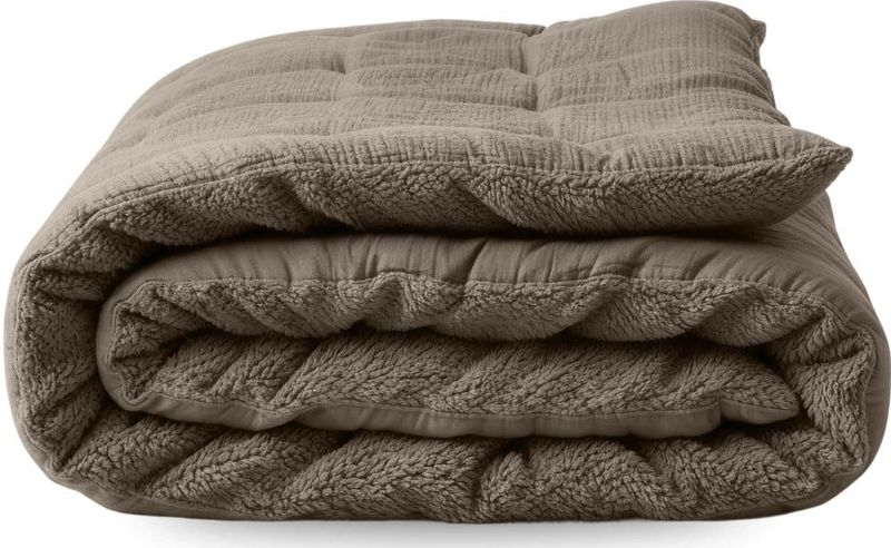 Zelesta - Teddy Katoen Mousseline - Dekbed - Taupe