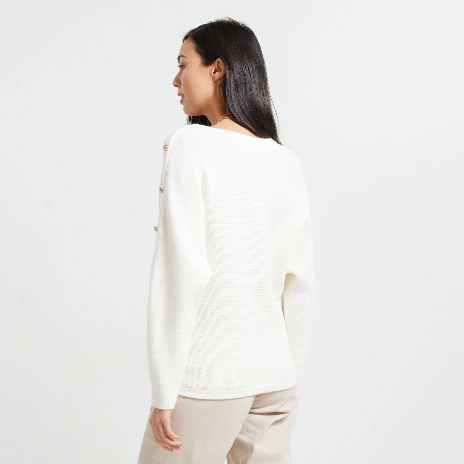 Pull col rond femme