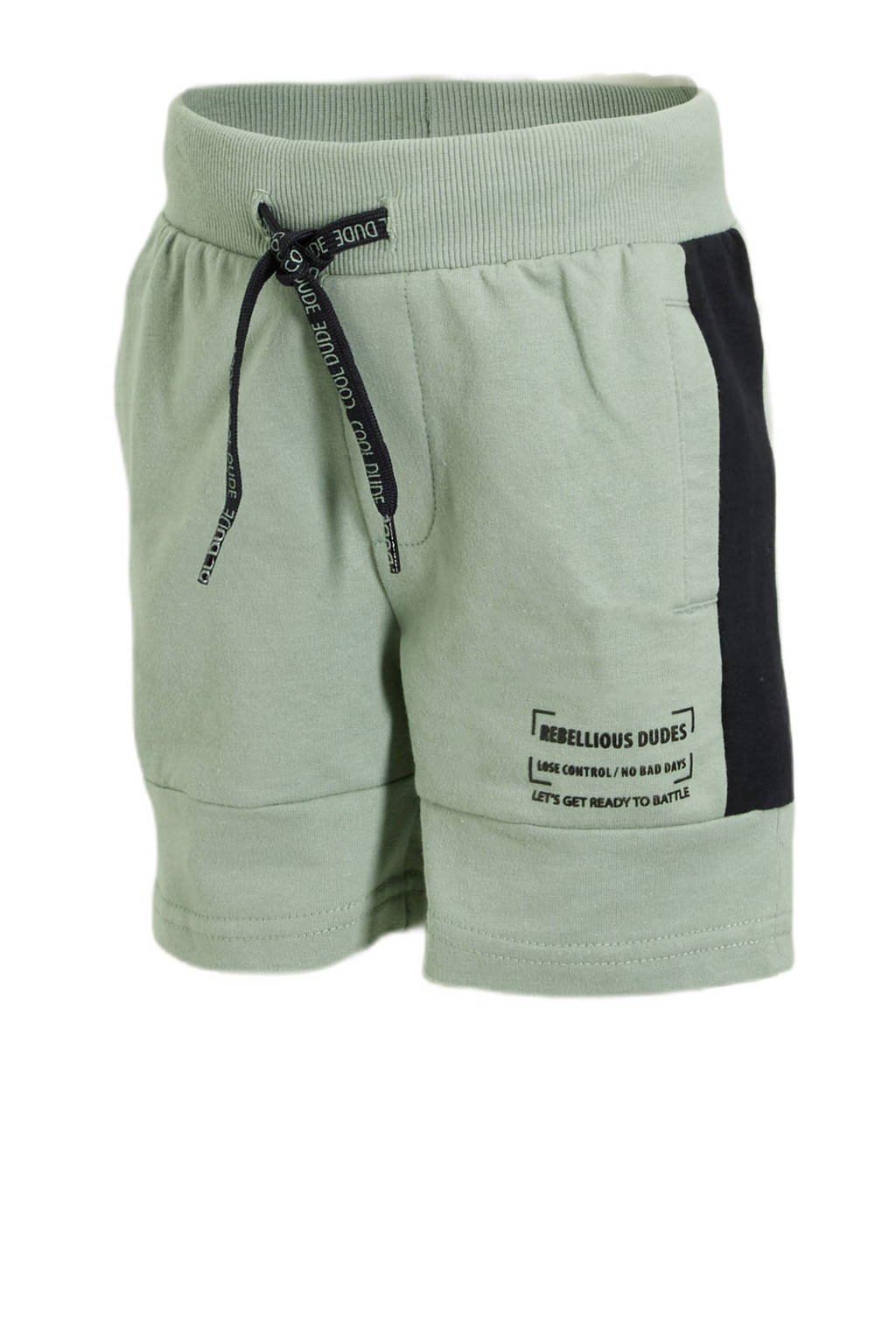 Orange Stars short Manuel met printopdruk kaki