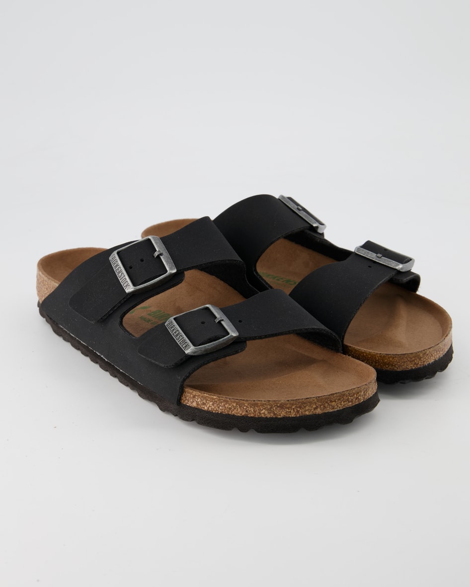 Birkenstock Arizona Vegan Pantoletten in Schwarz
