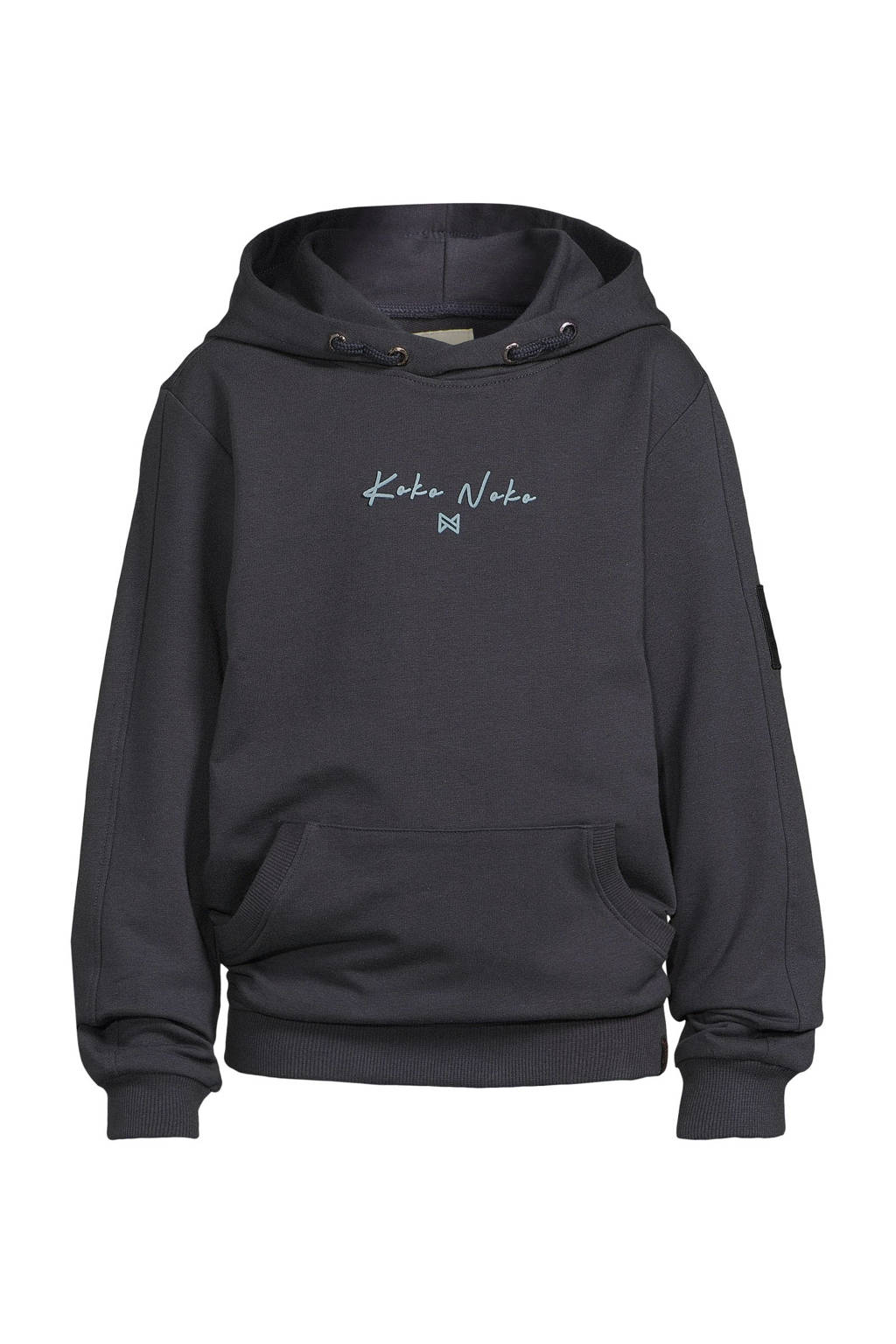 Koko Noko gebreide hoodie met logo donkerblauw