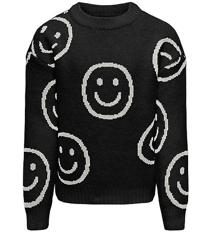 Kids Only Bluse - Strick - KogHappie - Black/Cloud Tänzerin Happ