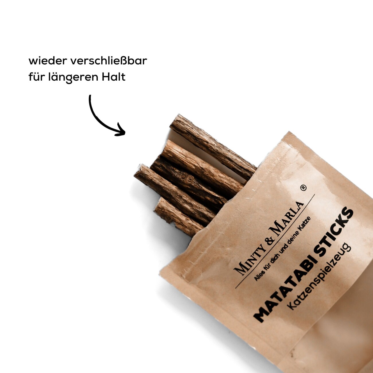 Minty&Marla Matatabi Sticks 5er Pack natürliches Katzenspielzeug