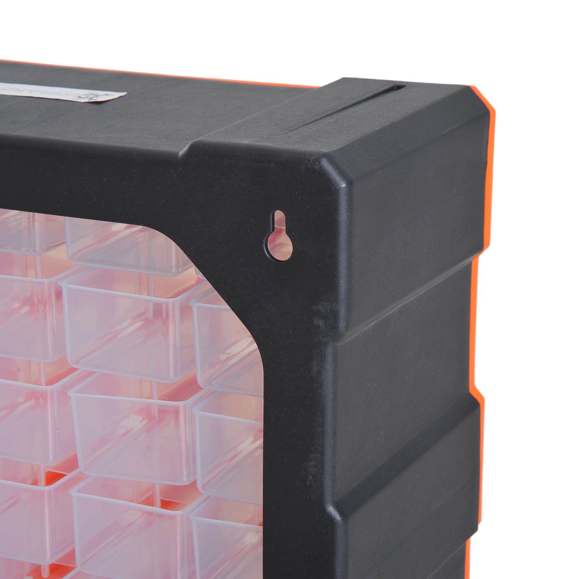 DURHAND Kleinteilemagazin mit 60 Fächer orange 38 x 16 x 47,5 cm (LxBxH)