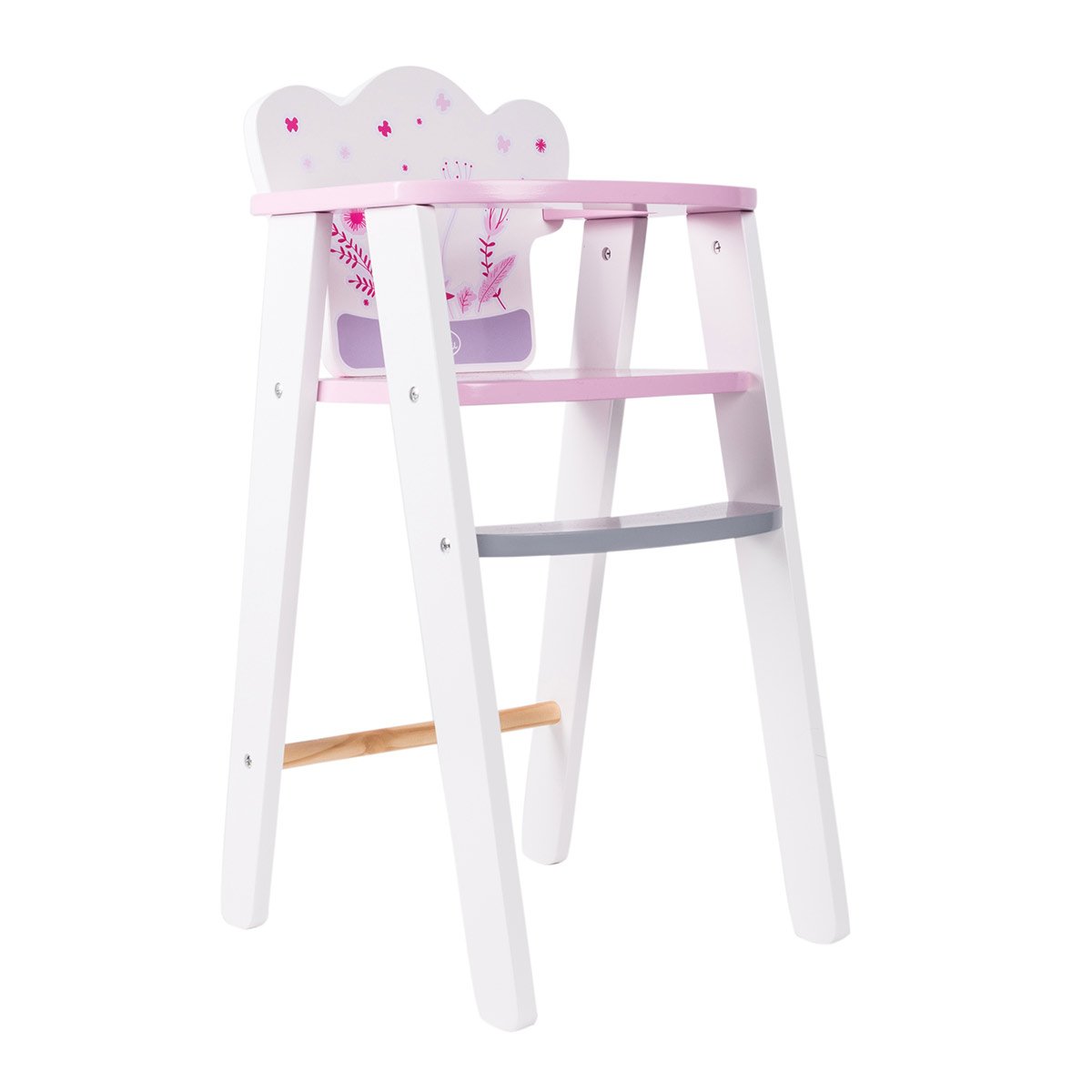 Chaise haute en bois