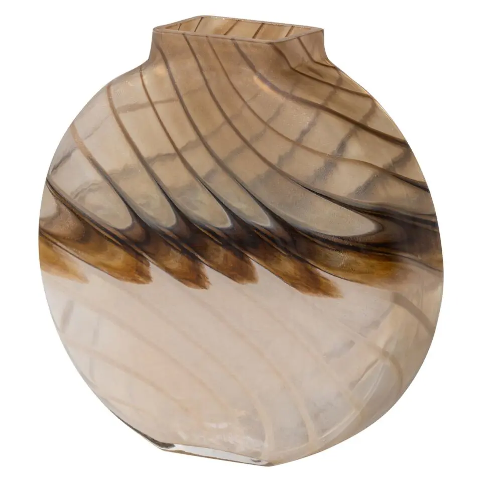 WOOOD Norbert Vaas - Handgevormd - Glas - Bruin - 26x25x8