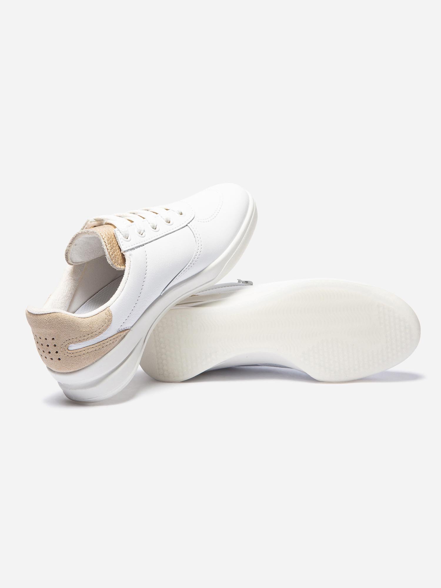 Baskets Femme Fabriquées en France Zippée Blanc Beige