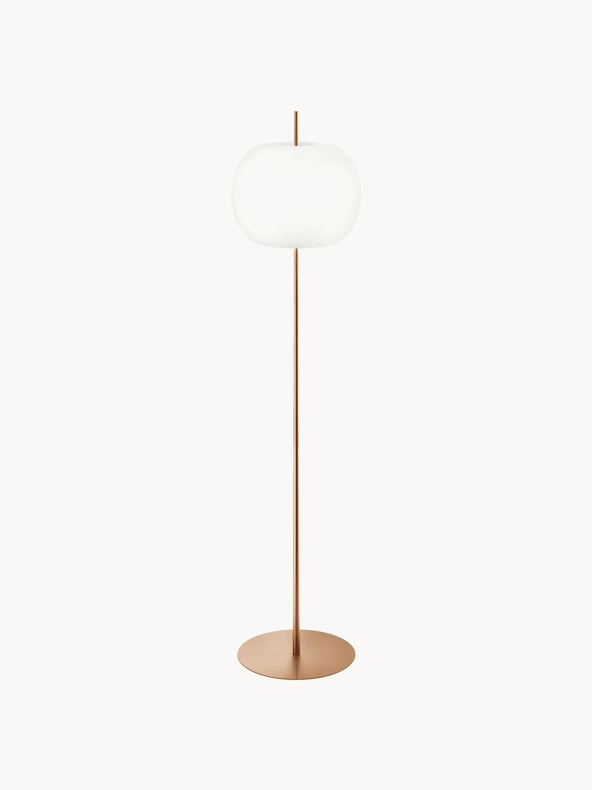 Dimbare vloerlamp Kushi, mondgeblazen
