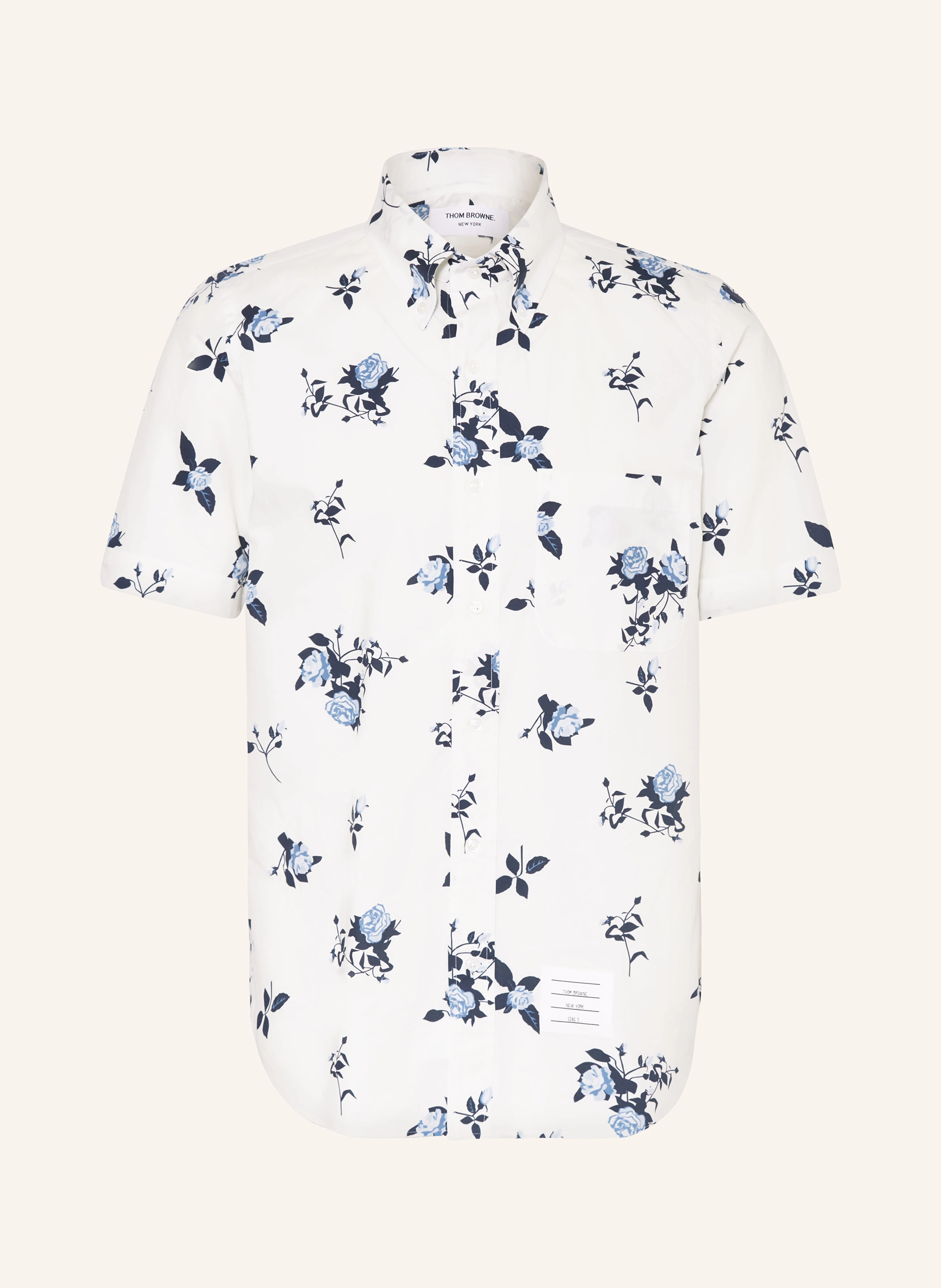 THOM BROWNE. Kurzarm-Hemd Straight Fit