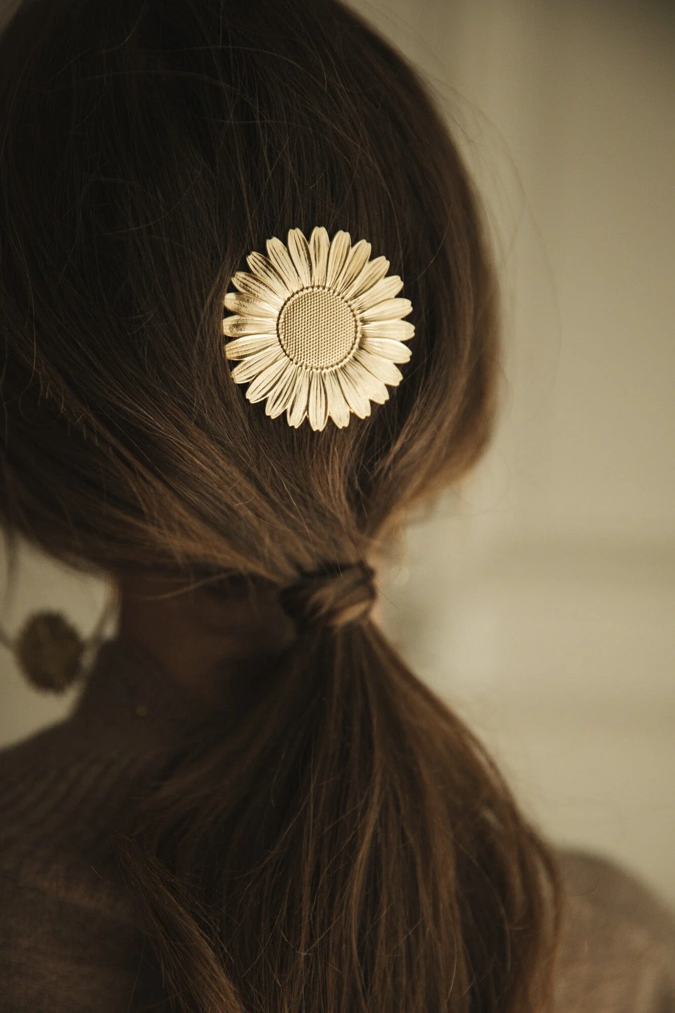 MAÏA - Maxi barrette fleur plaqué argent | Doré