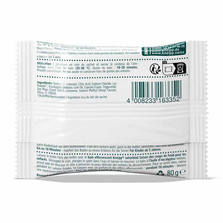 Kneipp naturkind Kinder Erkältungszeit Sprudelbad, 80 g