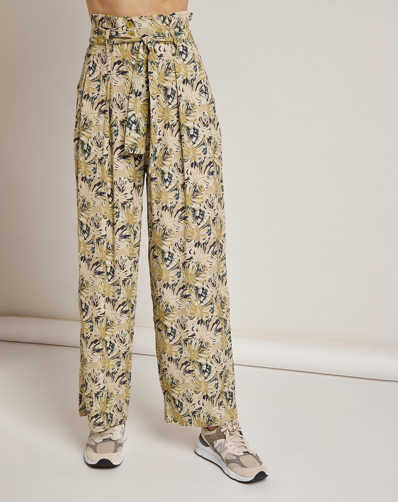 See u Soon Pantalon ample Agathe imprimé vert