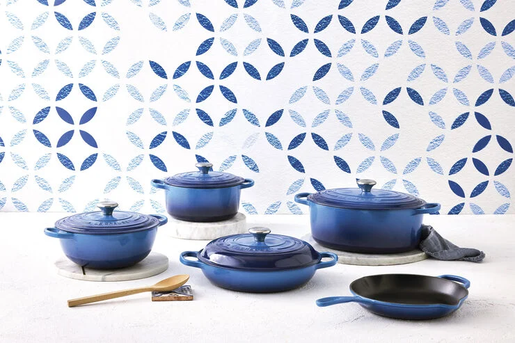 Le Creuset Stegepande støbejern 23 cm Azure Blue Azure blue