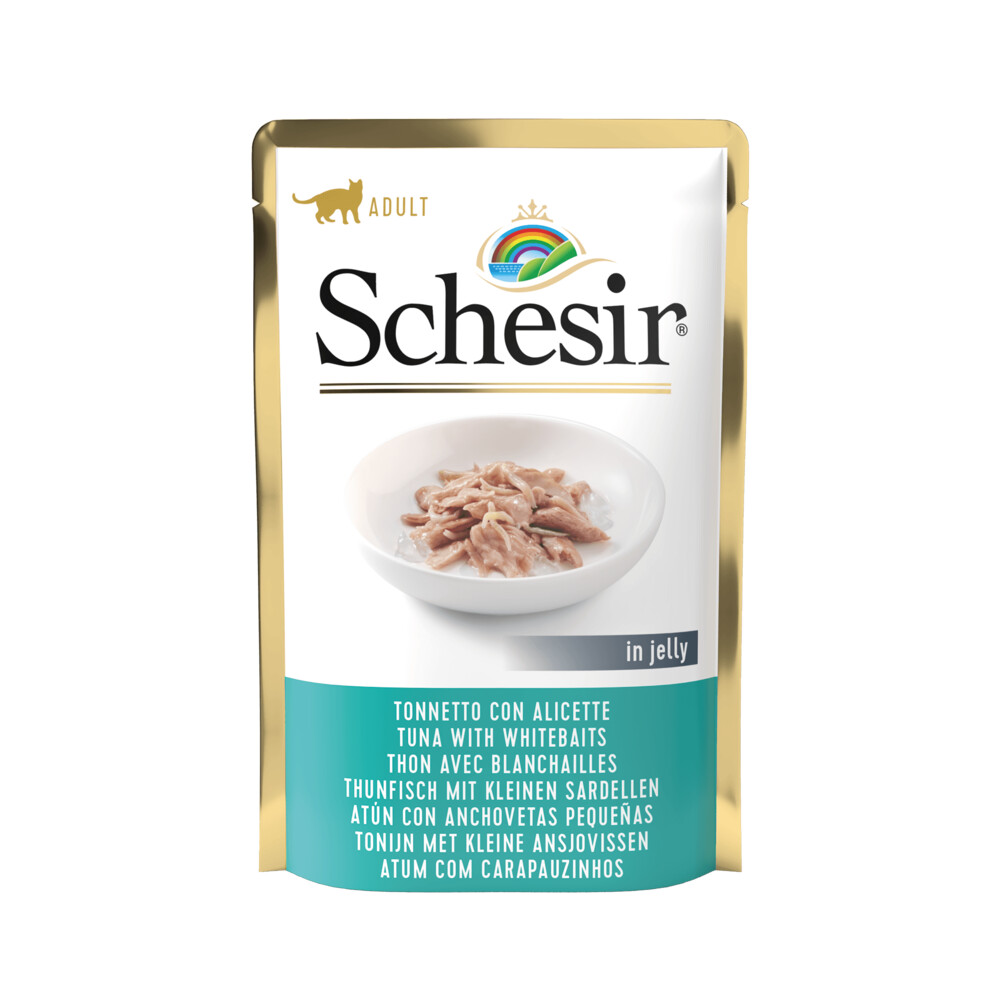 Schesir Kattenvoer Tonijn - Ansjovis in Gelei85 gr
