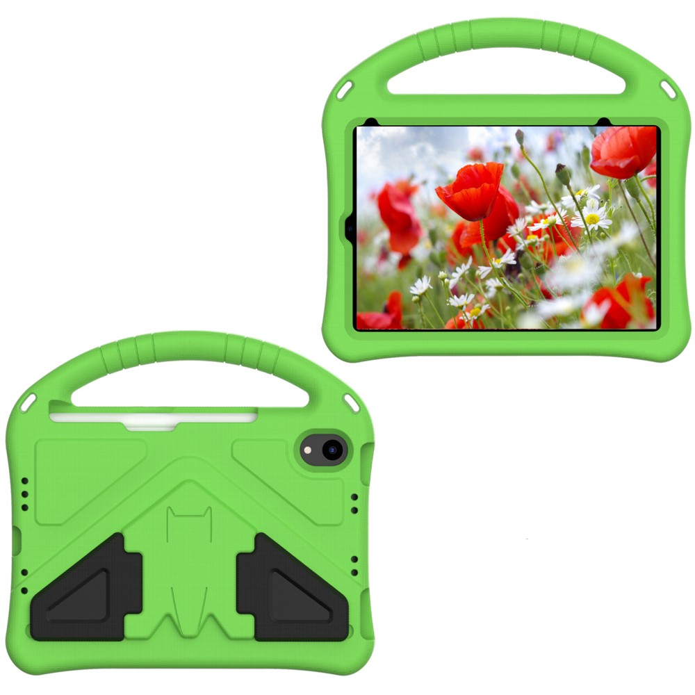 iPad Mini 7 (2024) / Mini 6 (2021) Stossfeste Kinder Schaumstoff Hülle mit Griff   Kickstand - Grün