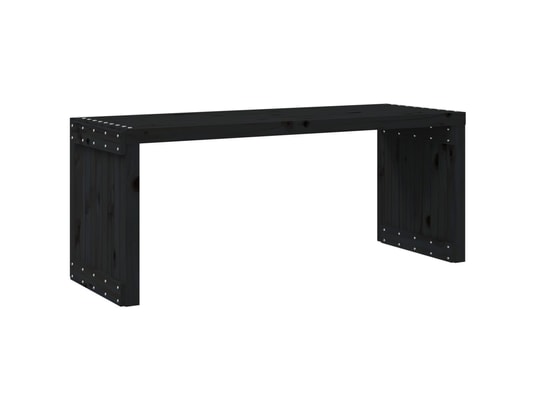VIDAXL - Banc de jardin extensible noir 212,5x40,5x45 cm bois massif...