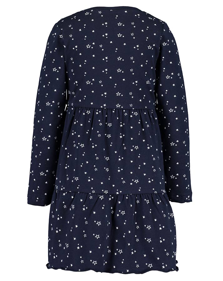 Shirtkleid COSMIC LOVE – STARS AOP in nachtblau
