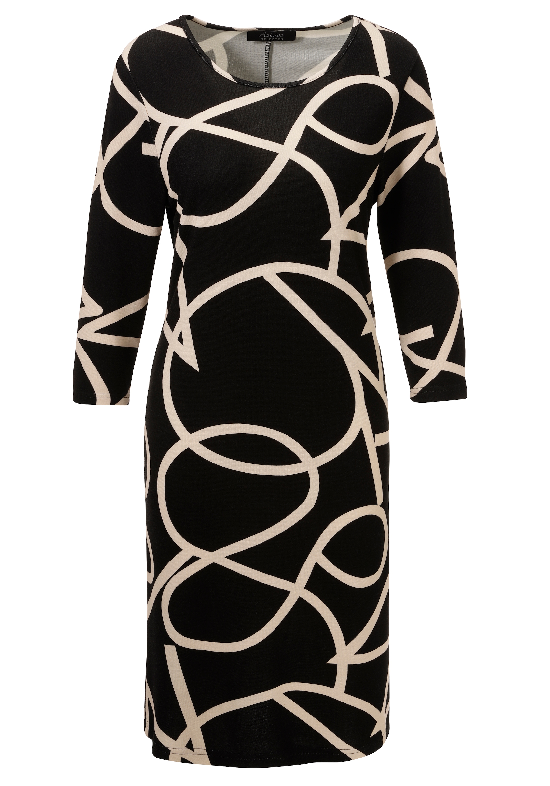 Aniston SELECTED Jerseykleid mit stilvollem Allover-Muster - NEUE KOLLEKTION
