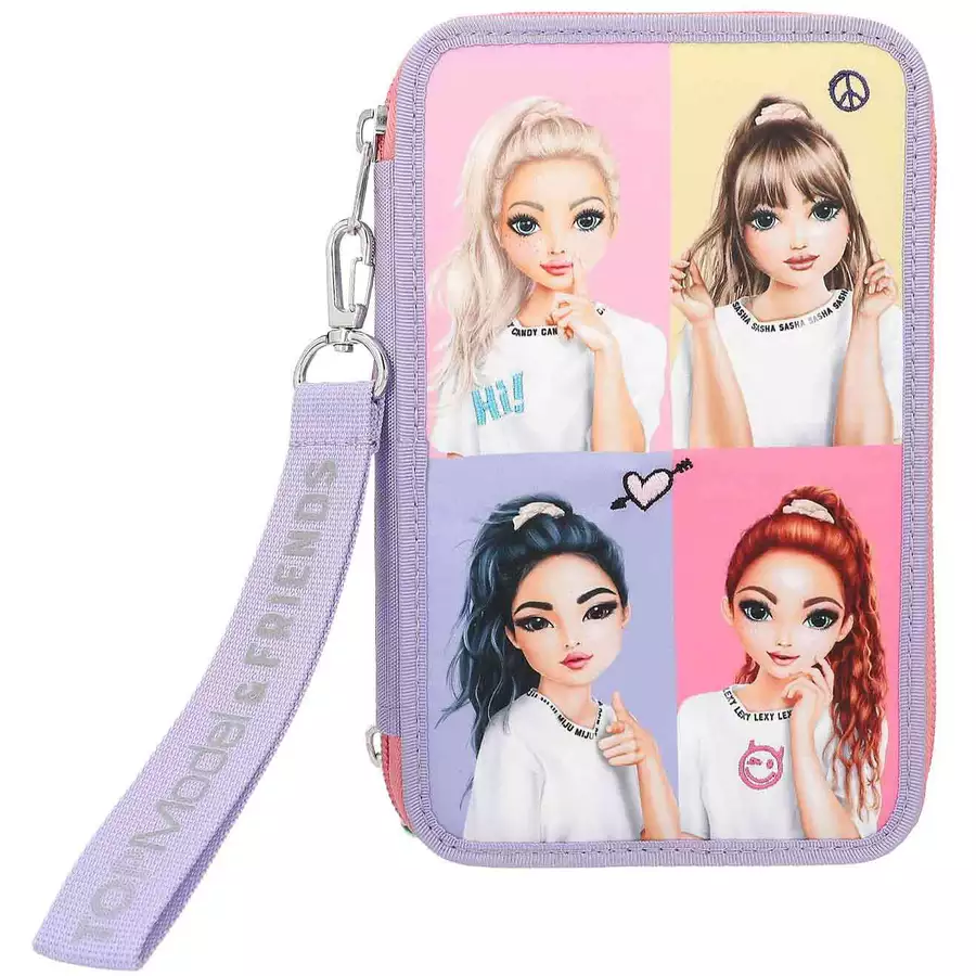 Depesche 3-Fach Federtasche SNAP SHOTS inkl. Stifte TOPModel 20 x 13 x 7 cm bunt