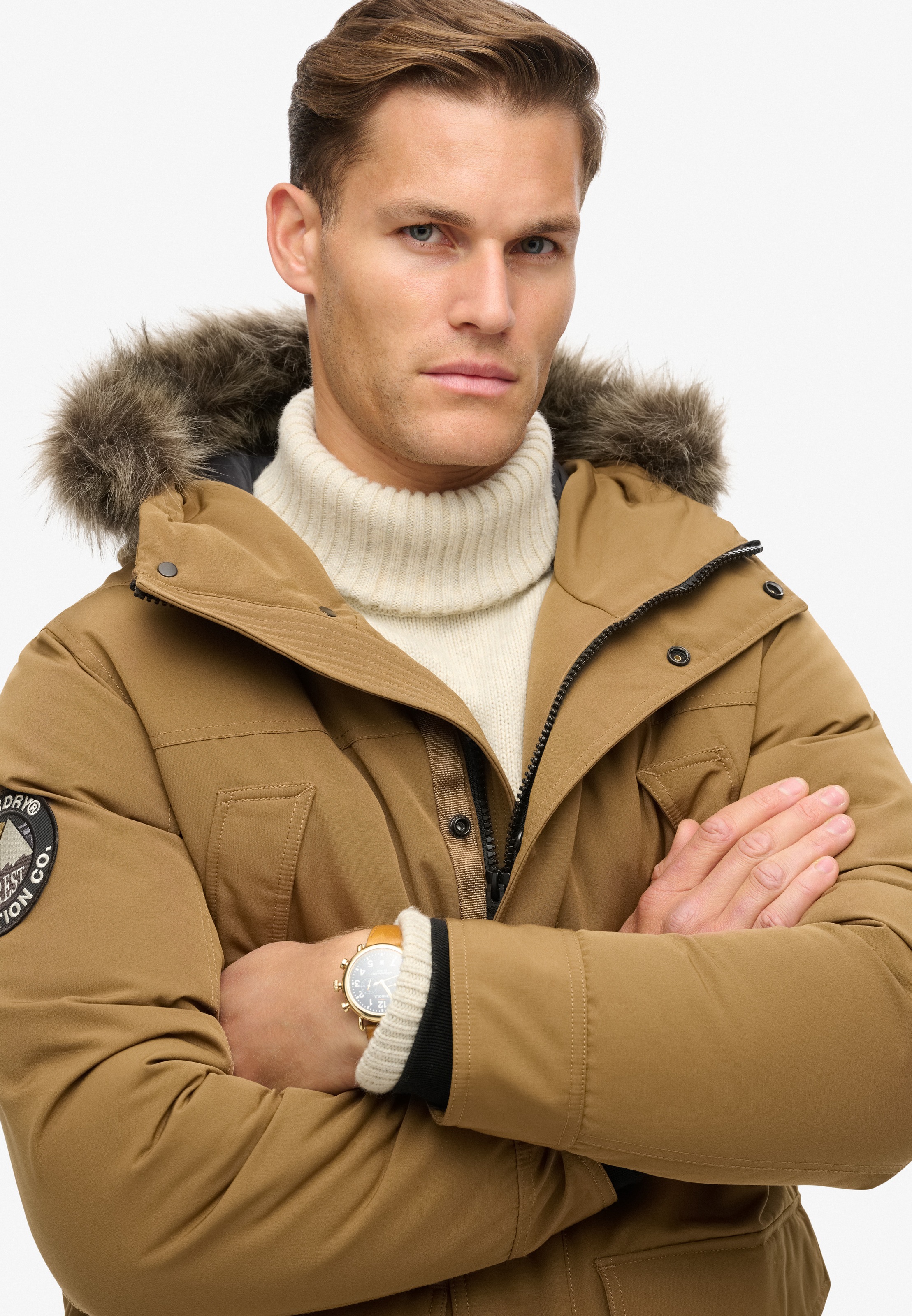 Superdry Parka »EVEREST FAUX FUR PARKA JACKET« mitKapuze