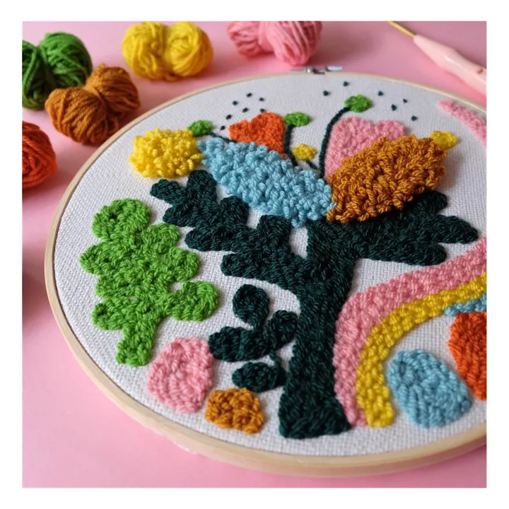 Chaumière Oiseau Kit DIY Punch needle Crazy Prairie