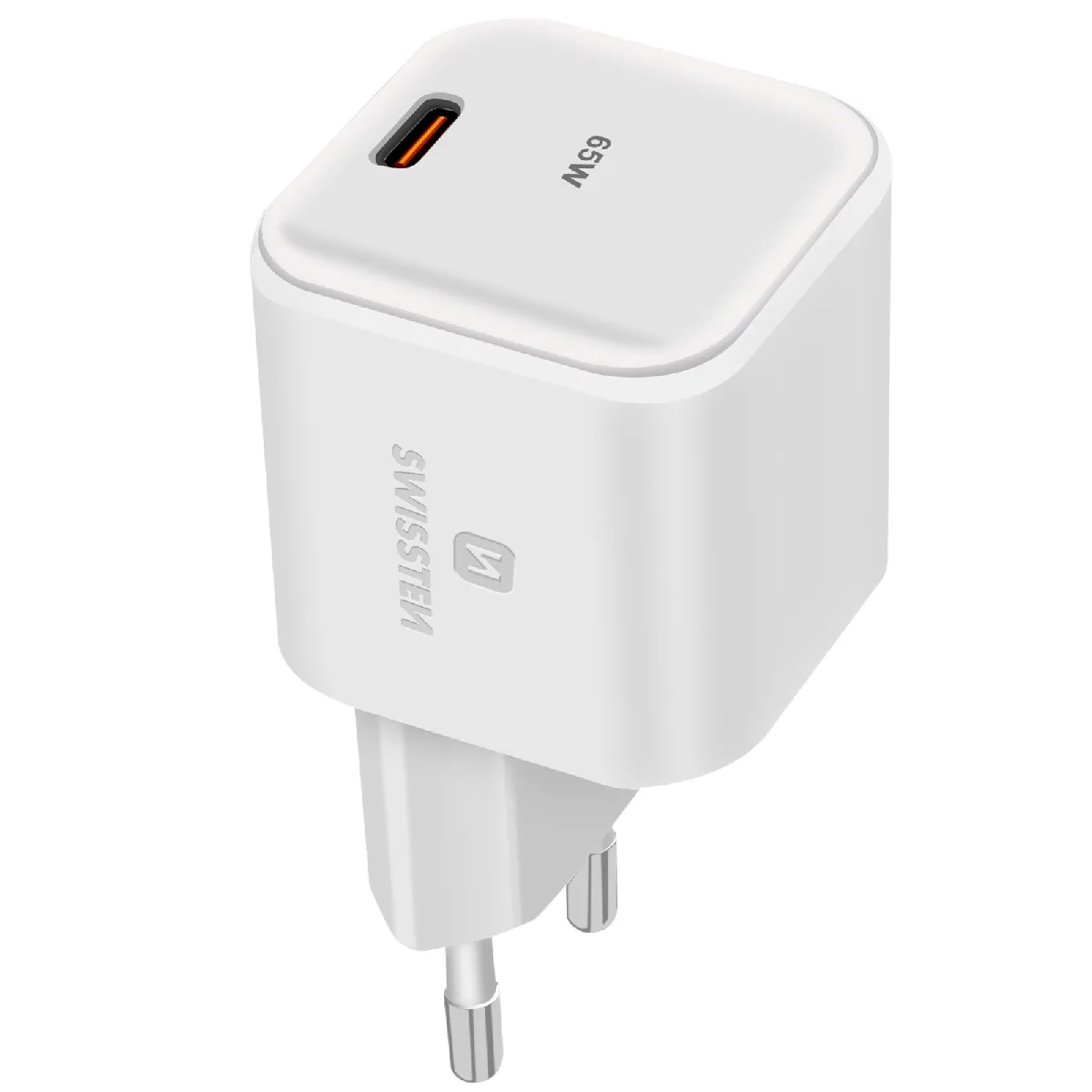 Swissten Chargeur USB C GaN 65W - Blanc