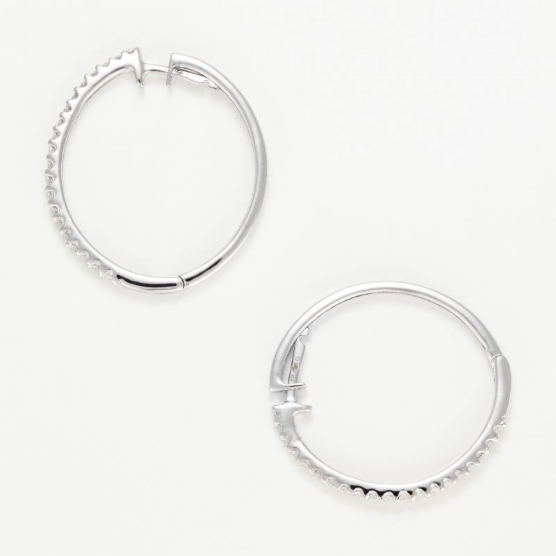 Boucles d'oreilles Or Blanc et Diamant