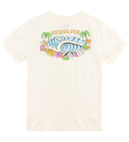 Quiksilver T-Shirt - Evo Aqua Wild - Snow White