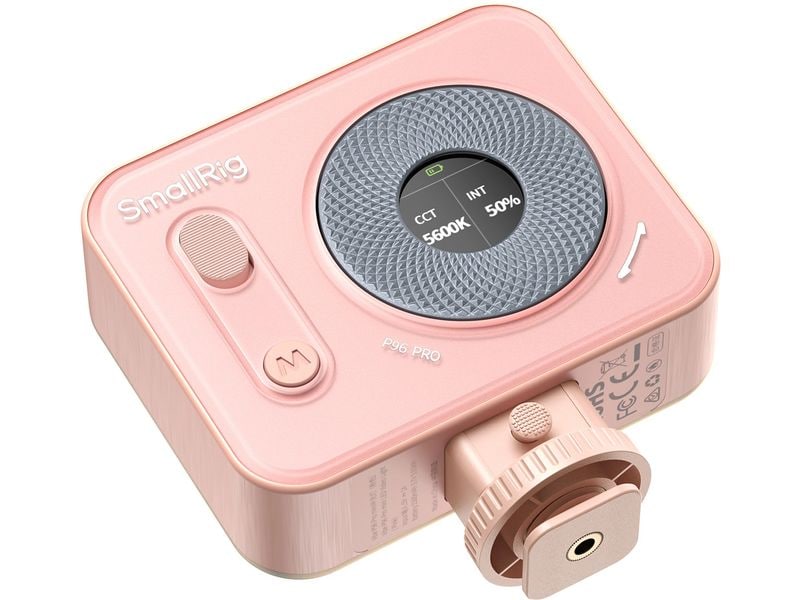 Smallrig Vibe P96 Pro Mini-LED-Videoleuchte Rosa Simuliert 2500K-6500K Tageslicht und bietet 5 Spezialeffekte