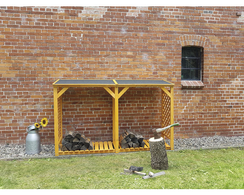 Brandhoutopslag promadino Speyer incl. verlengstuk 238 x 68 x 148 cm geïmpregneerd