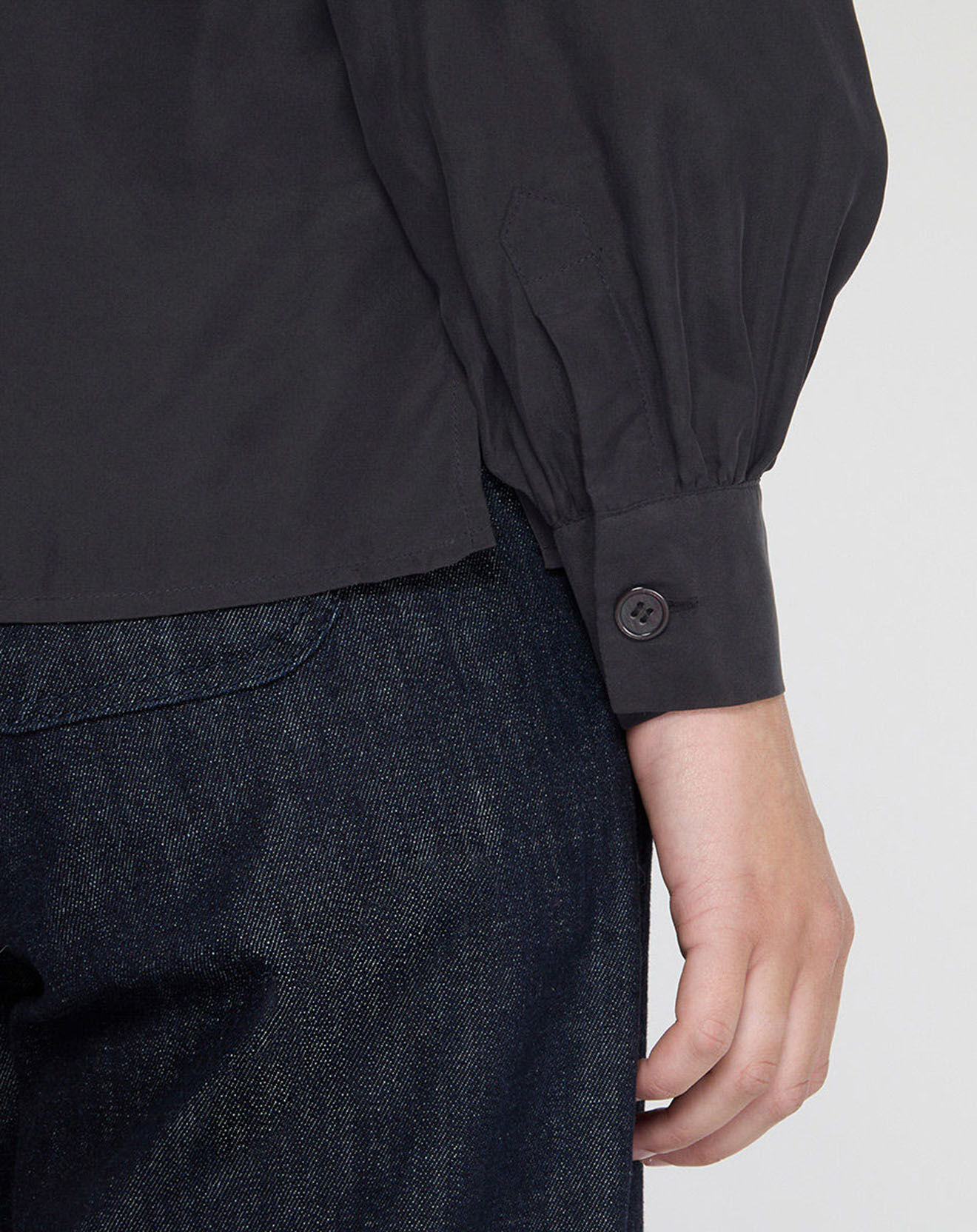 Jodhpur Chemise 100% Soie Panos noire