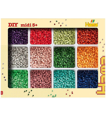 Hama Midi Perlenset m. Aufbewahrung - 9600 st.
