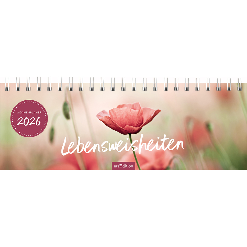 arsEdition Pultagenda 2026 Lebensweisheiten, 1 Woche / Seite