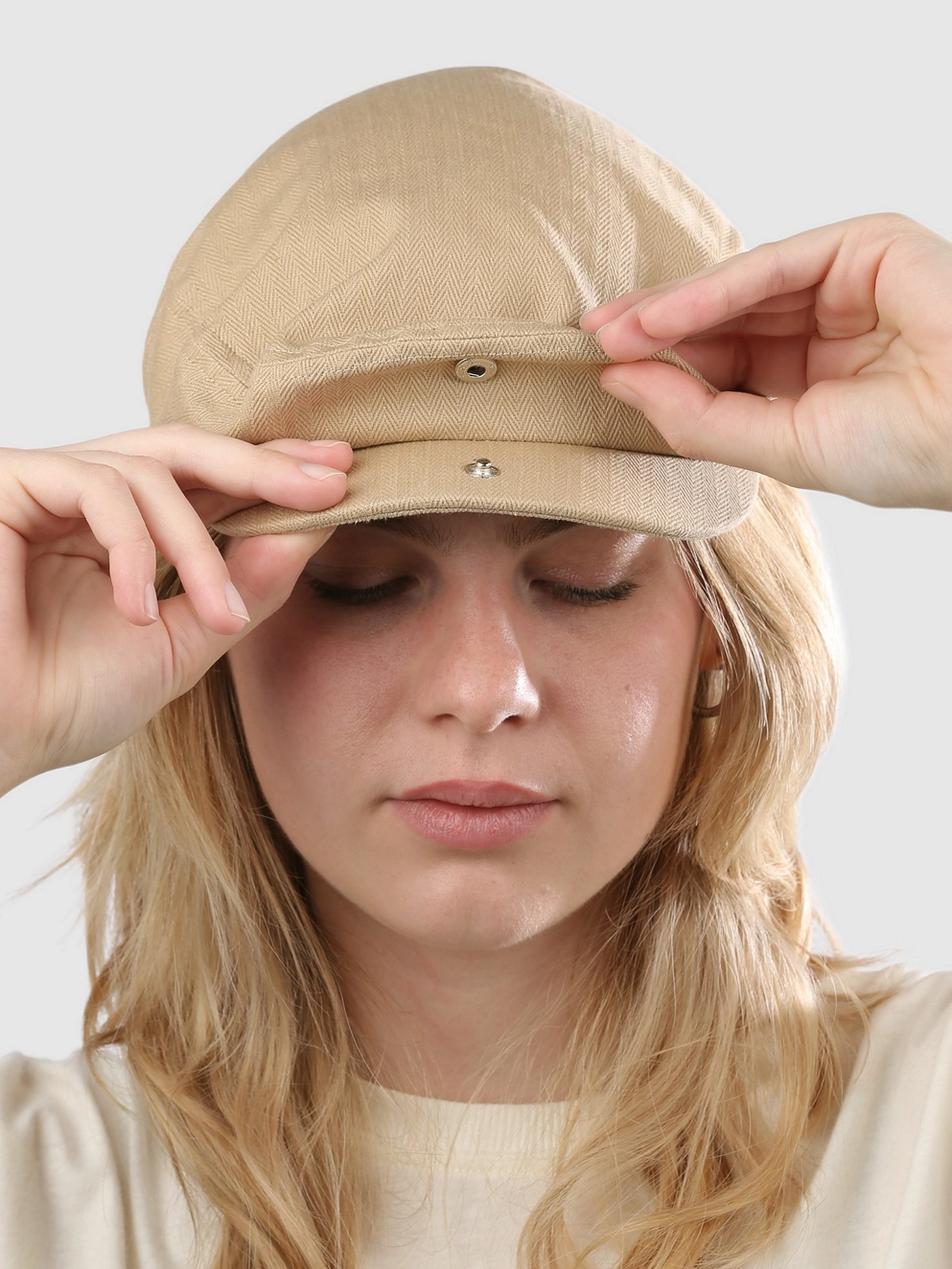 Brixton Hooligan Snap Cap khaki/sand herringbone