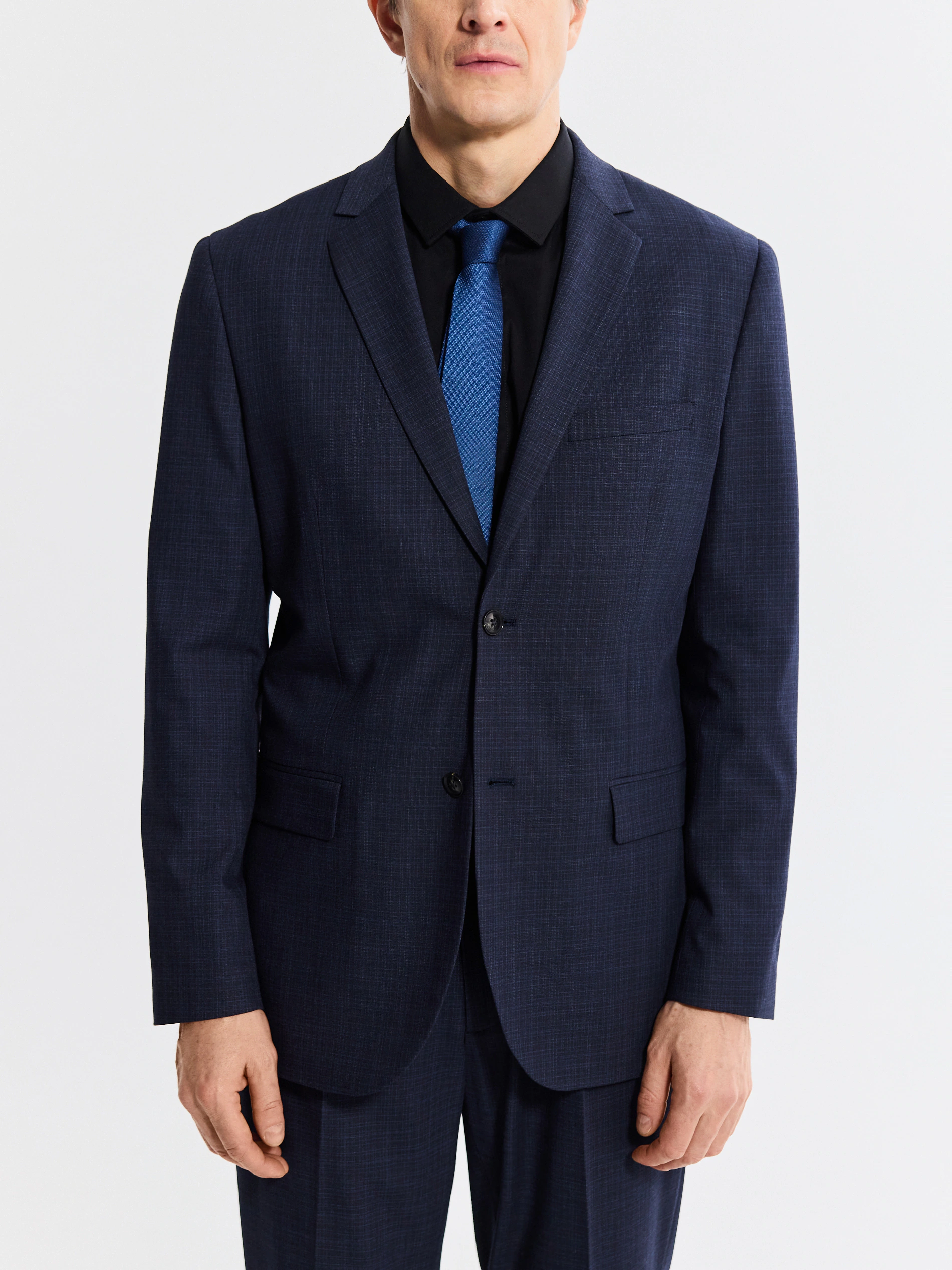 Slim-Fit-Blazer im Microkaro