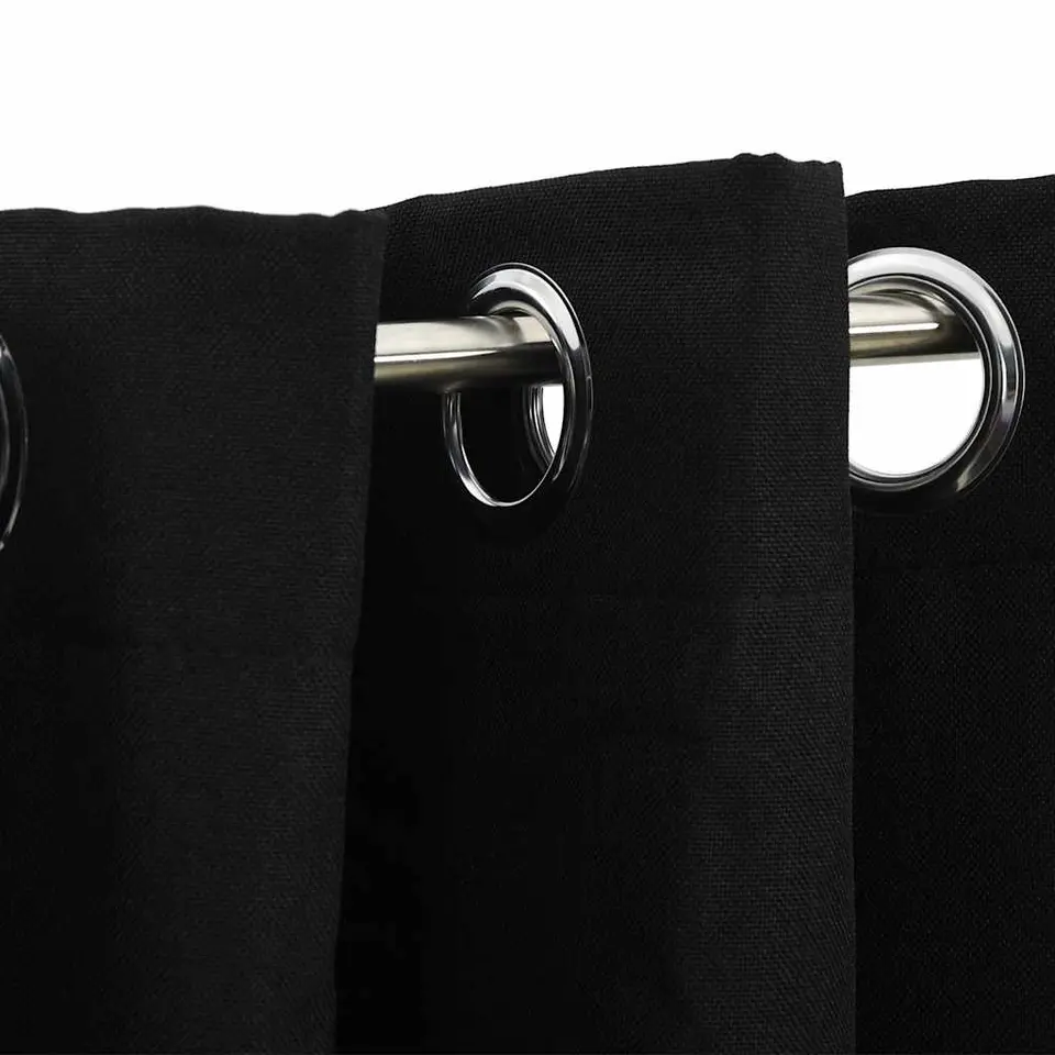 vidaXL - Gordijn - Zwart - Stof - 140 x 175 cm - 2 stuks