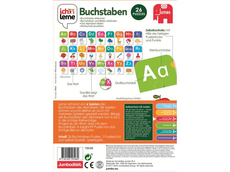 Jumbo Kinderspiel Ich lerne Buchstaben Buchstaben-Lernspiel