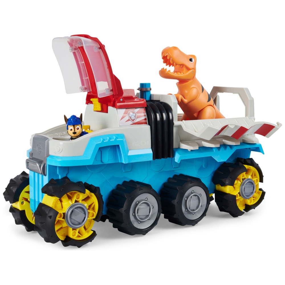 PAW Patrol Dino Rescue Dino Patroller Motorisiertes Teamfahrzeug mit Chase & T-Rex