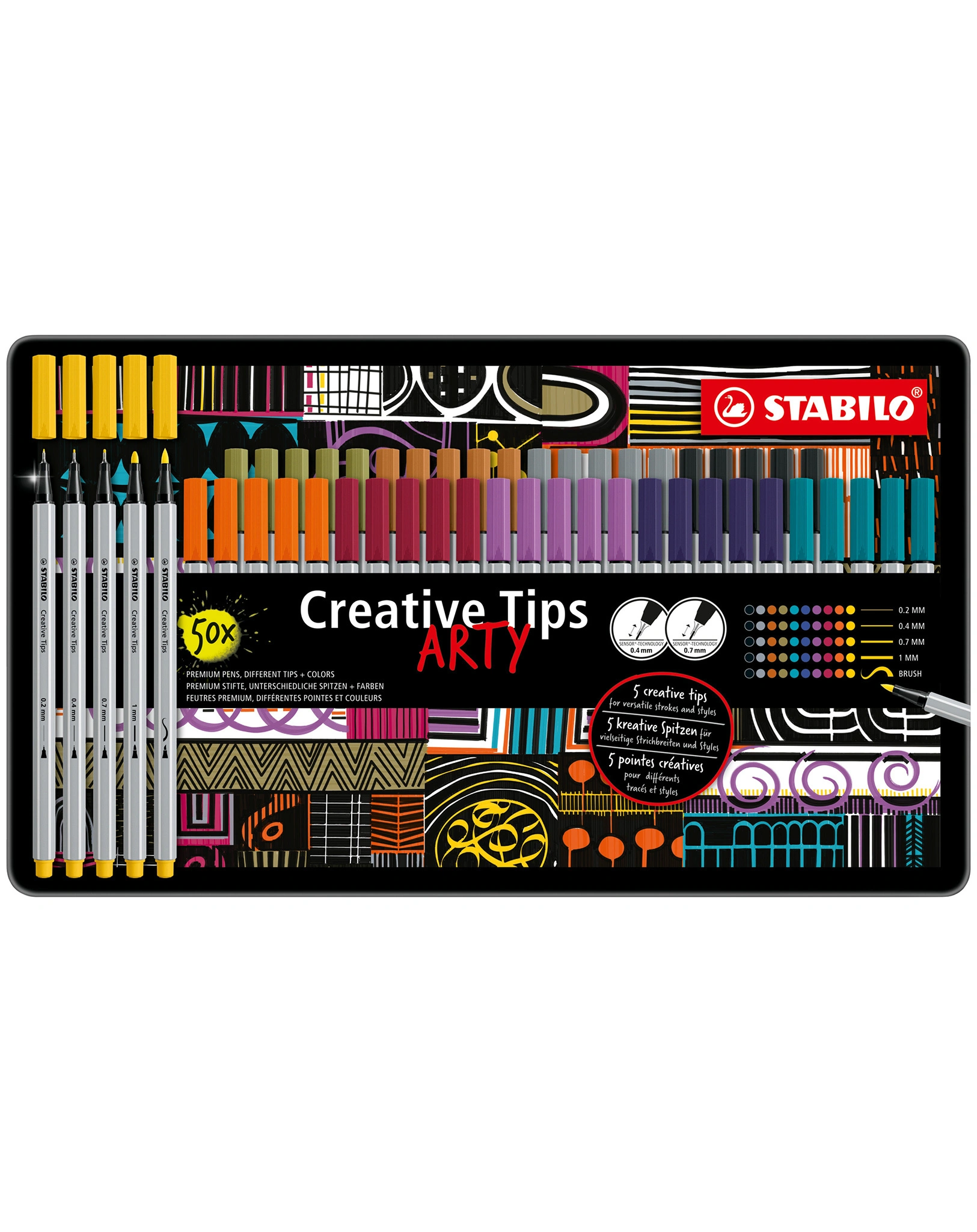 Filzstift STABILO® Creative Tips ARTY URBAN 50er-Pack