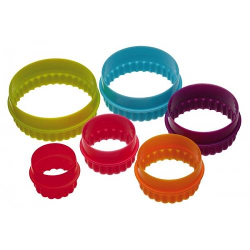 Set van 6 uitstekers - dubbelzijdig cirkel|rond - Colour Works