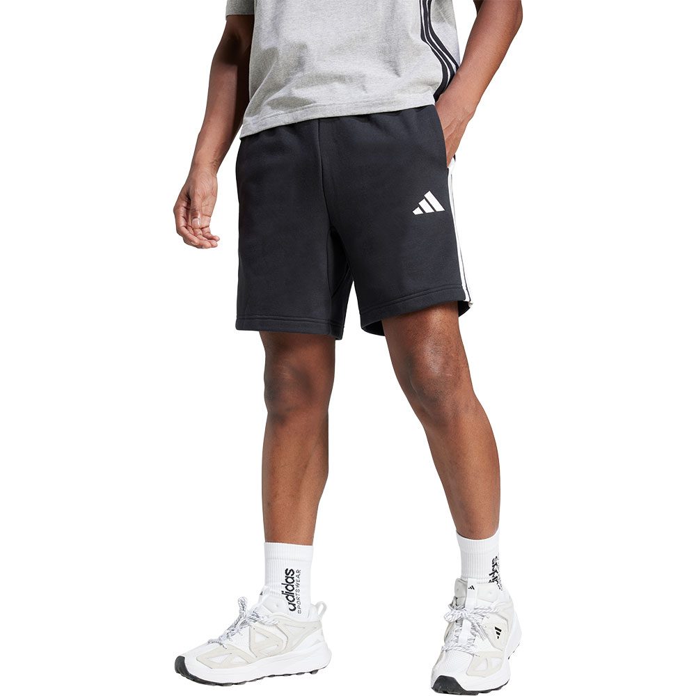 adidas Essentials 3-Streifen French Terry Shorts Herren schwarz