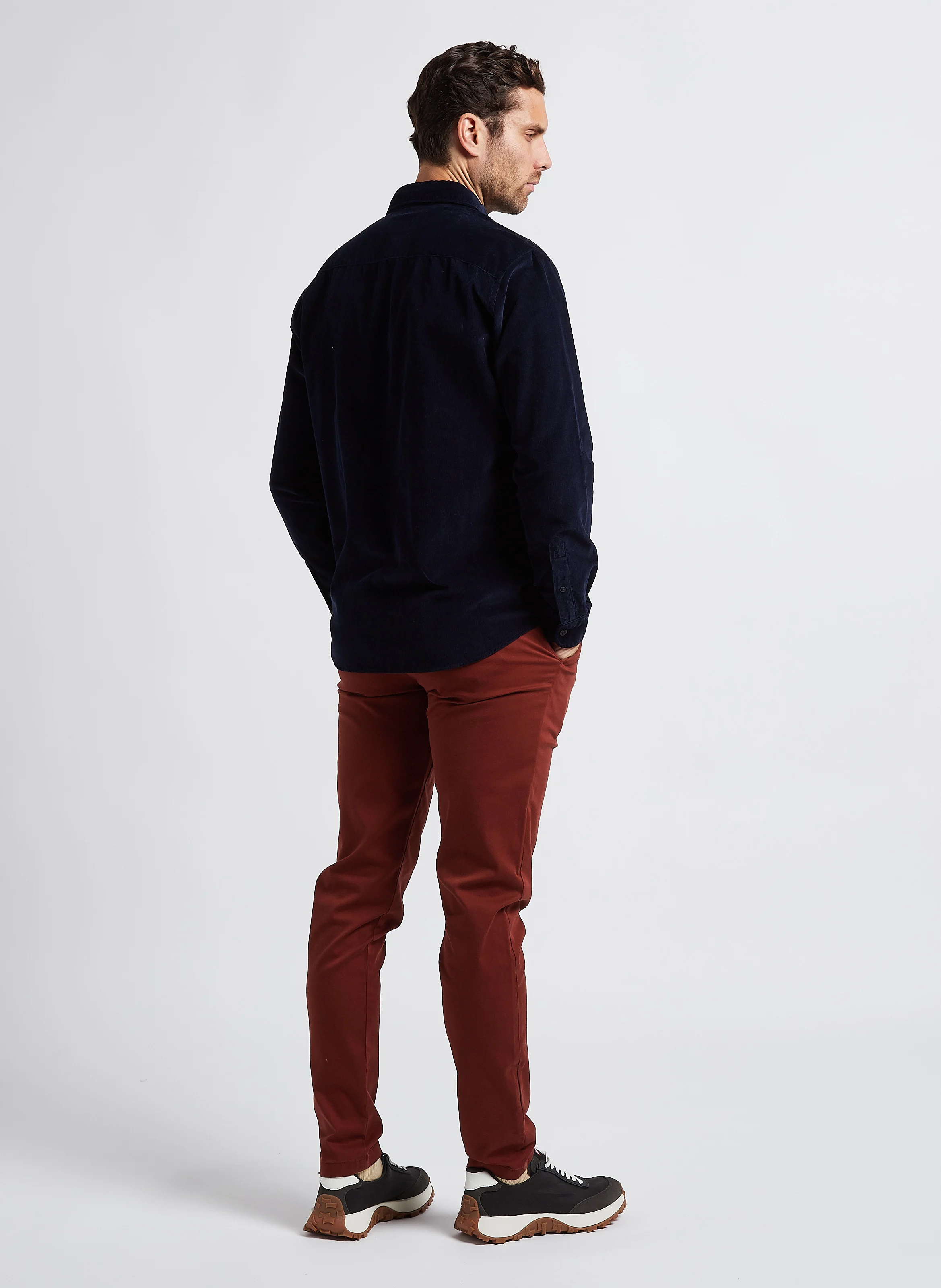 Chino slim en coton| Rouge
